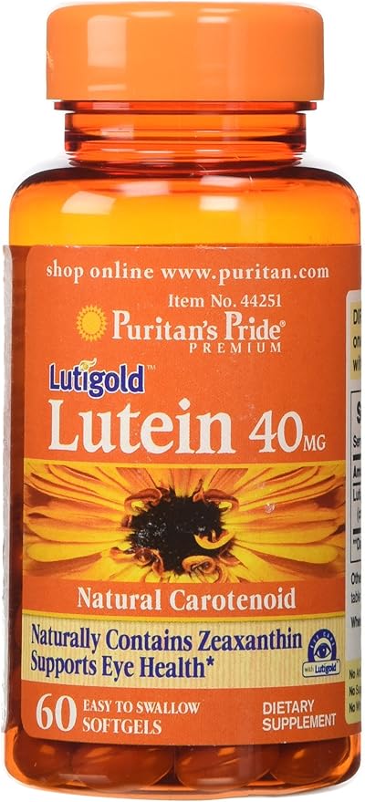 Puritan's Lutigold Lutein 40mg Zeaxanthin 1600 mcg 60 Softgels Free USA Shipping