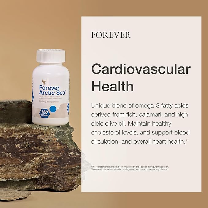 Forever Living - Arctic Sea Omega-3 Supplement - EPA and DHA Blend for Heart, Brain and Eye Health - Gluten-Free - 240 Softgels (Pack of 2)