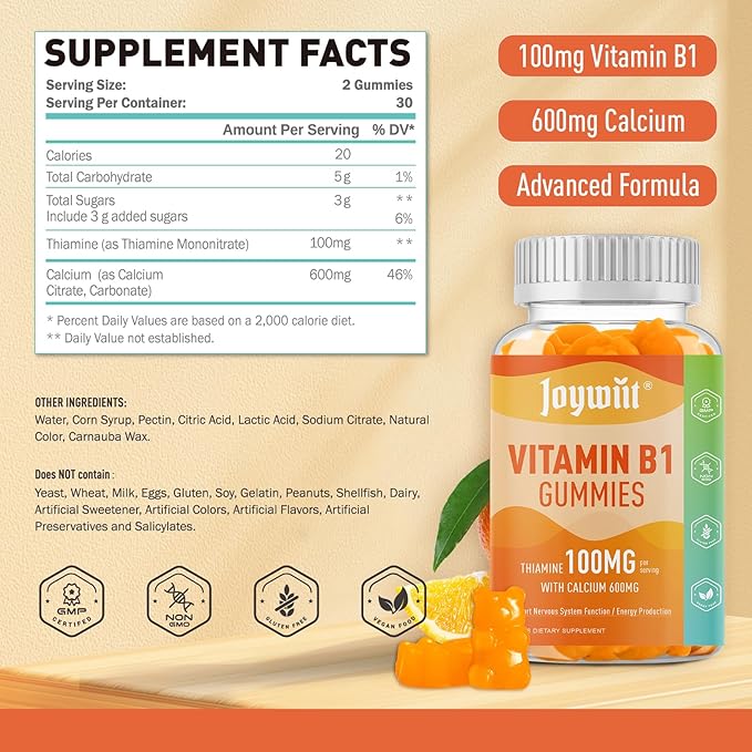 Vitamin B1 Gummies and Vitamin K2 MK7 Gummies