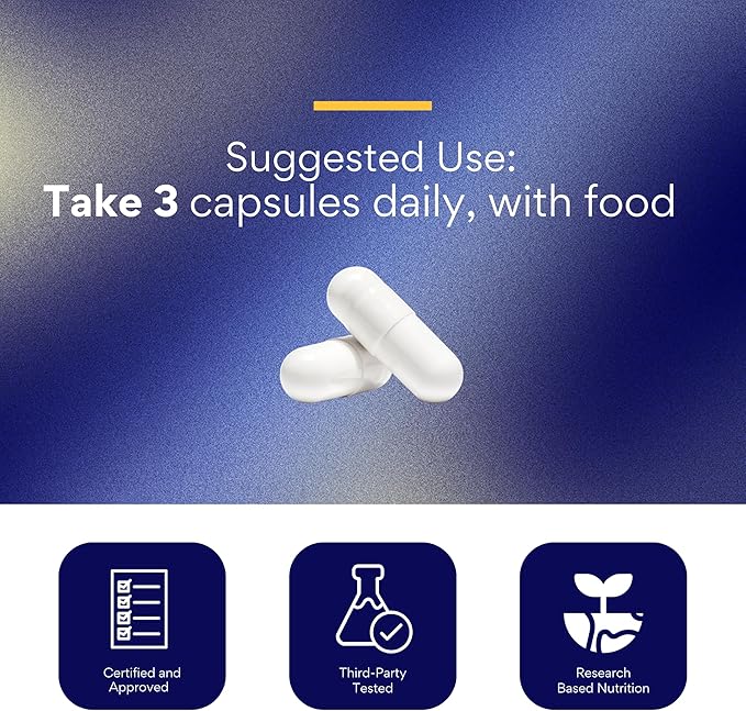 Research Verified Fibro Support - MSM, Magnesium, Vitamin D3, BioPerine - 3 Month Supply - 270 Capsules - Vegan