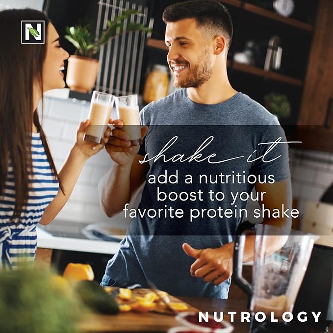Nutrology Greens & Fruits Powder-Naturally Sourced Superfood, Vanilla Cinnamon (30 Servings) Grass Fed Whey Protein Powder, Creamy Chocolate Flavor (28 Servings)