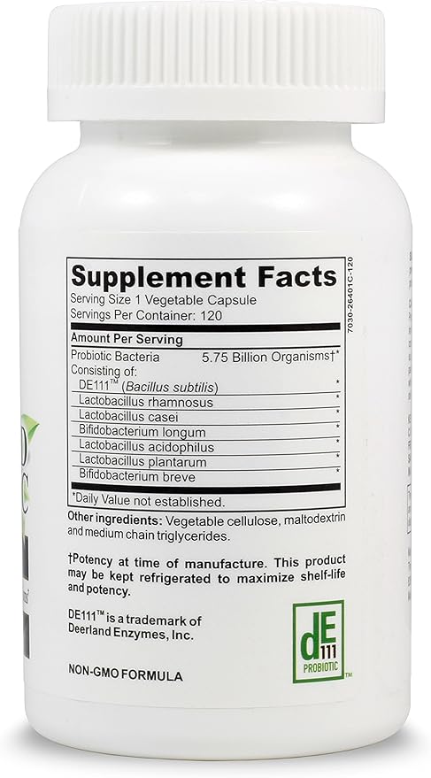 PROBIOTIC Supplement 5.75 Billion Organisms-Bacillus Subtilis Bifidobacterium Longum L.Acidophilus L.Rhamnosus L.Plantarum-120 Caps