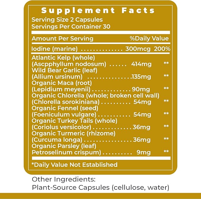 Premier Research Labs ThyroVen - Thyroid Support for Women, Thyroid Support for Men, Thyroid Supplement, Thyroid Support Complex with Naturally-Sourced Iodine - 60 Capsules