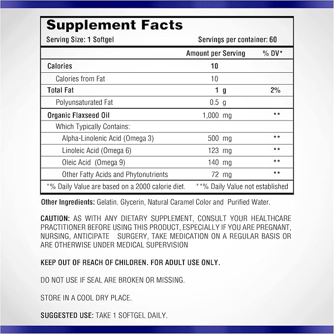 Omega 369 1000 mg 100 Softgels by Natural Systems - Triple Omega 3 6 9 Flax Seed Oil Supplements Capsules -with Essential Fatty Acids - Support Heart and Circulatory Health*