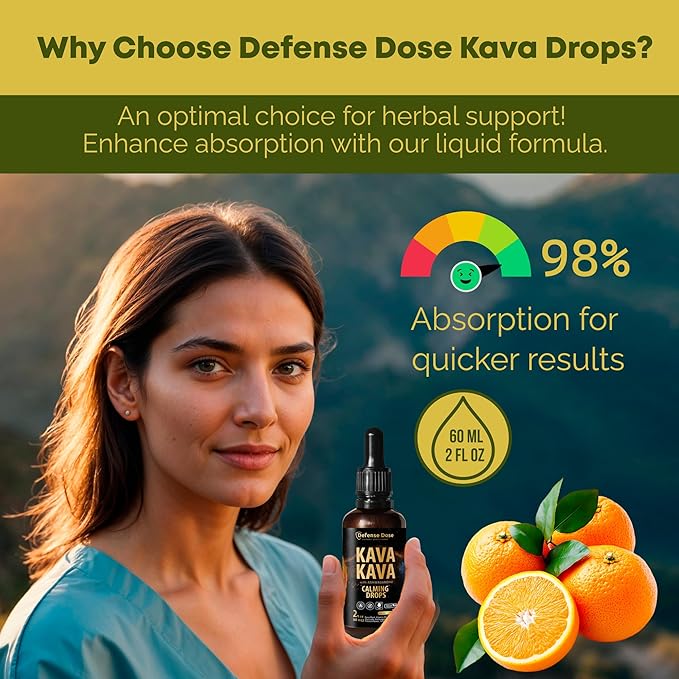 Kava Kava Ashwagandha Extract Liquid Drops - Calming Adaptogen Tincture Supplement with Valerian Root Passionflower Lemon Balm for Mood Sleep Stress Support - Alcohol-Free Vegan Gluten-Free Non-GMO