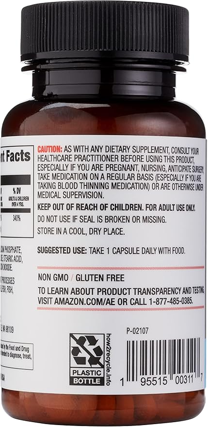 Amazon Elements - Folic Acid, 800 mcg per serving, Tablet, 180 Count, Pack of 1, Women's Dietary Supplement for Healthy Prenatal Development, 6 Months of Supply
