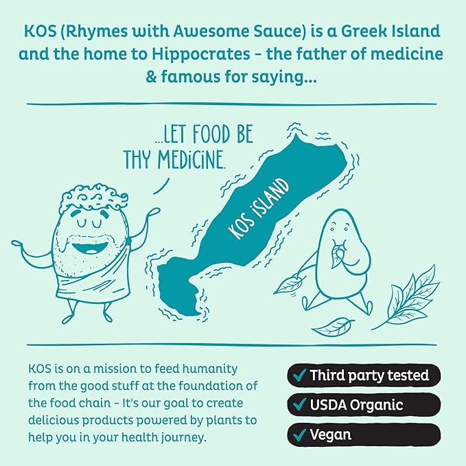 KOS Organic Spirulina Powder - USDA Certified Organic, 109 Servings of Superfood Powder for Smoothies & Juices, Non-Irradiated Blue Green Algae, Plant Based with Antioxidants, Vegan (13.5oz)