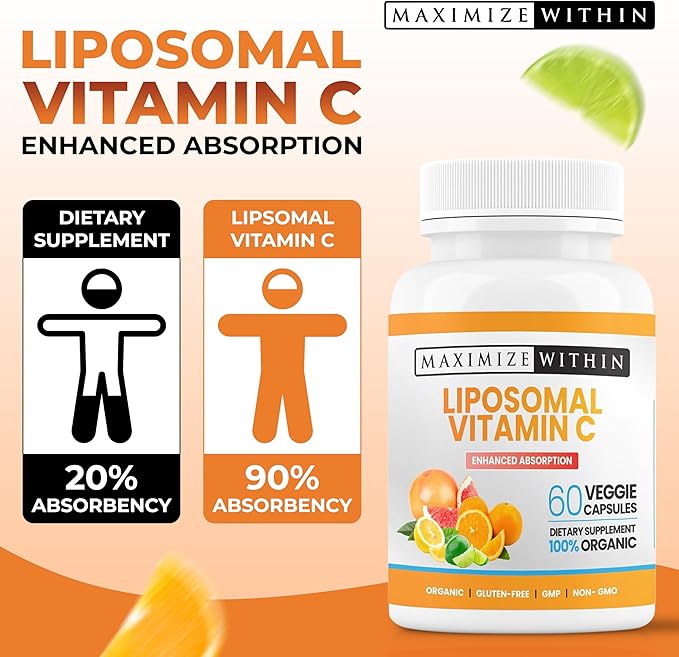 Liposomal Vitamin C Capsules - Enhanced Absorption, 60 Count