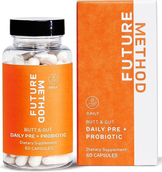 FUTURE METHOD Synbiotic Prebiotics for Men & Women - Probiotics & Prebiotic Supplement for Digestion, Immunity & Regularity (60ct)
