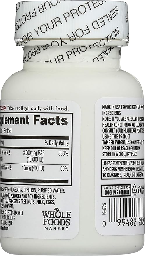 365 Everyday Value, Vitamin A with D3, 100 ct