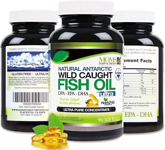 Wild Caught Omega 3 Fish Oil DPA-EPA-DHA 2,900 Milligram Fish Oil Supplement