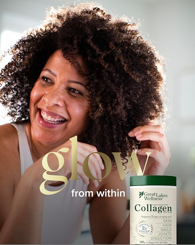 Great Lakes Wellness Collagen Peptides Powder for Skin, Hair, Nails, Joints & Digestion - Variety Flavors - Quick Dissolve Hydrolyzed, Non-GMO, Kosher - 20 Sticks