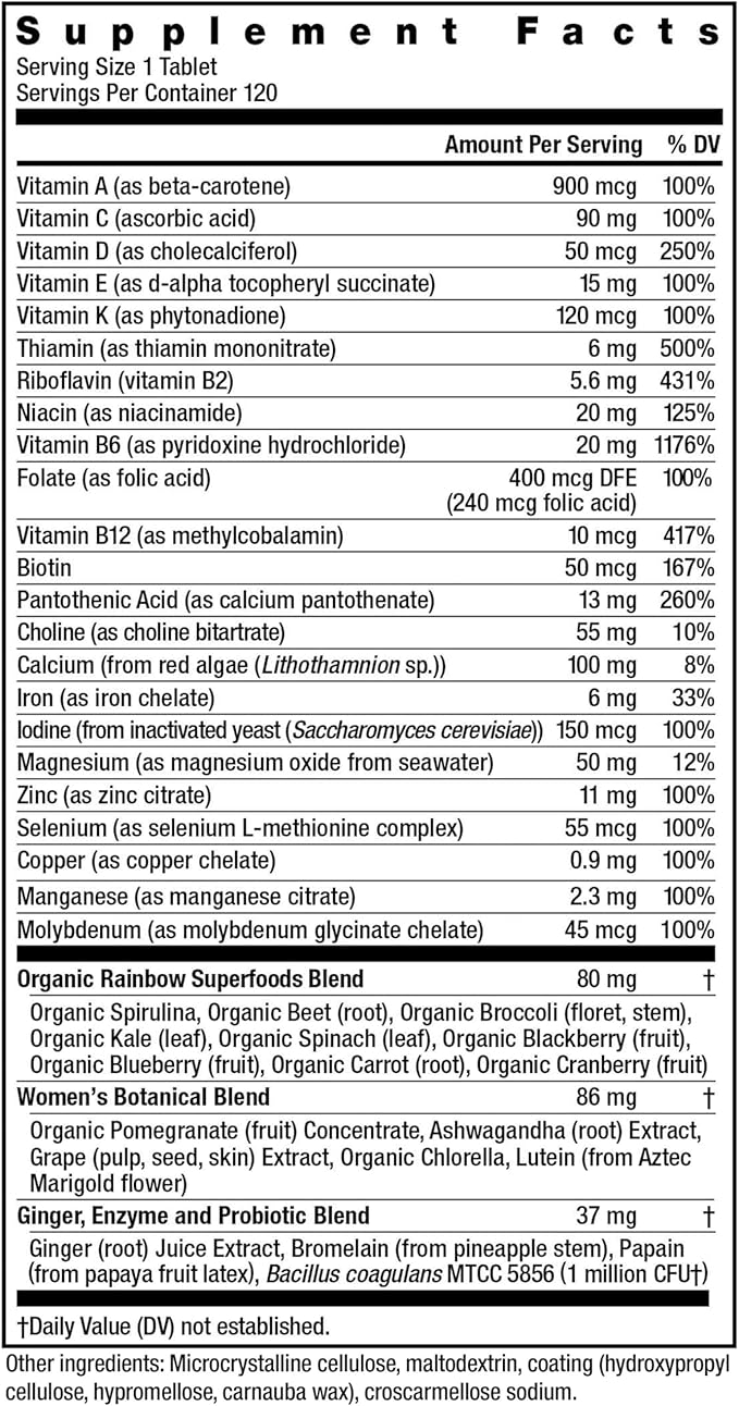 Rainbow Light Multivitamin Womens One, Powder, 120 Count