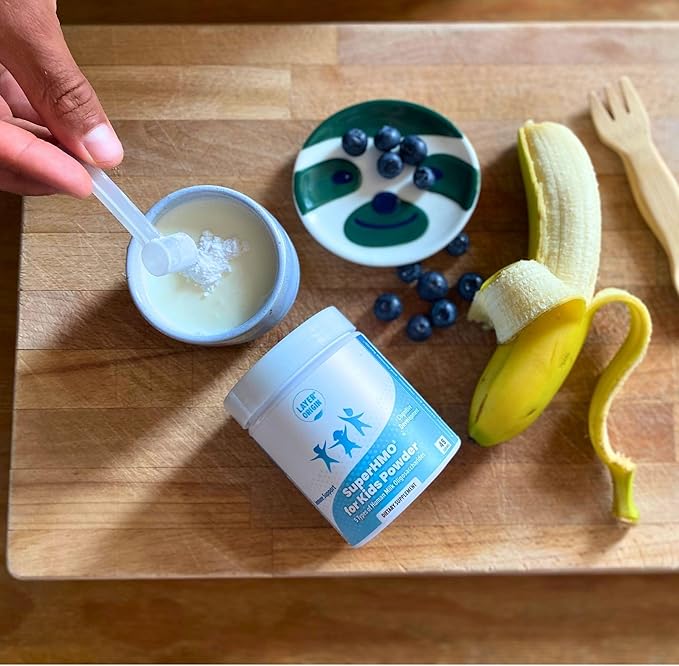 SuperHMO Prebiotic Mix for Kids - 5 HMOs for Gut, Digestion, and Cognitive Health, Powder, 45 Servings