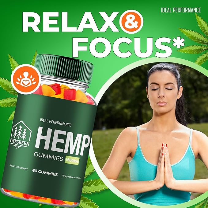 Evergreen Hemp Gummies - Ever Green Supplement Hemp Gummies - Maximum Strength, All Natural Overall Health and Wellness Support, Evergreen Health Gummy Reviews (5 Pack)