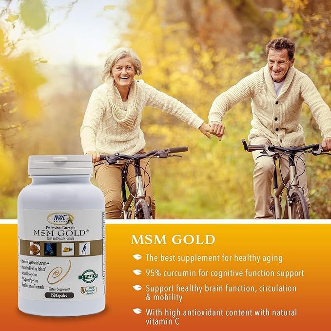 NWC Naturals MSM Gold Systemic Enzyme Supplement - 150 Cap - 2 Pack