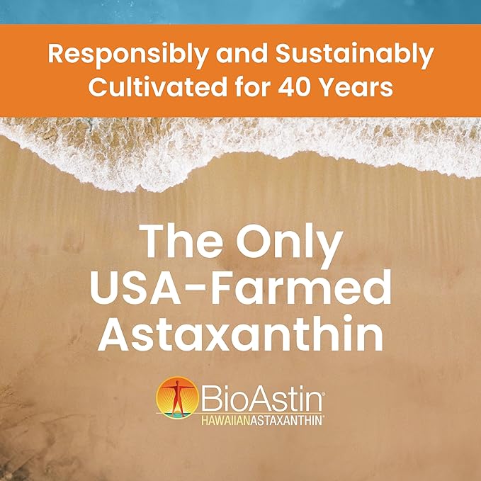 Nutrex Hawaii BioAstin Hawaiian Astaxanthin - 4mg, 120 Softgels - Farm-Direct Premium Antioxidant Supplement to Support Eye, Skin, Joint & Immune System Health - Non-GMO & Gluten-Free