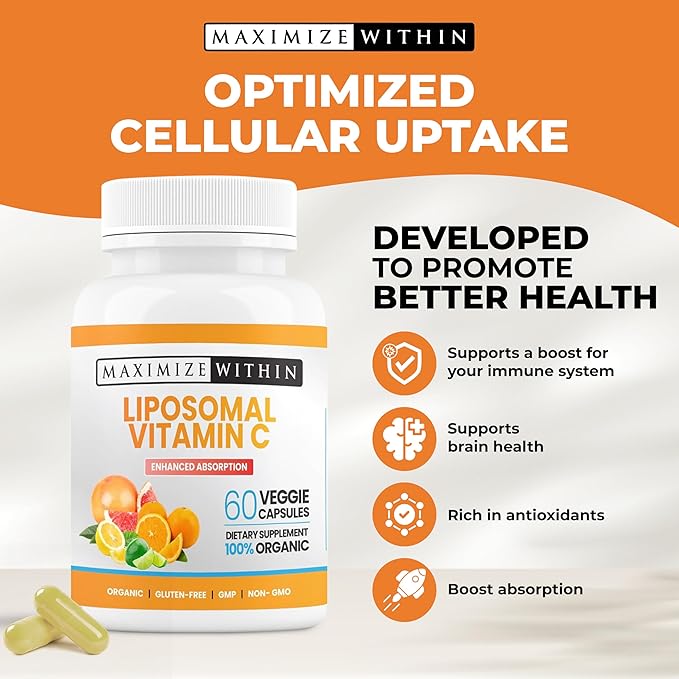 Liposomal Vitamin C Capsules - Enhanced Absorption, 60 Count