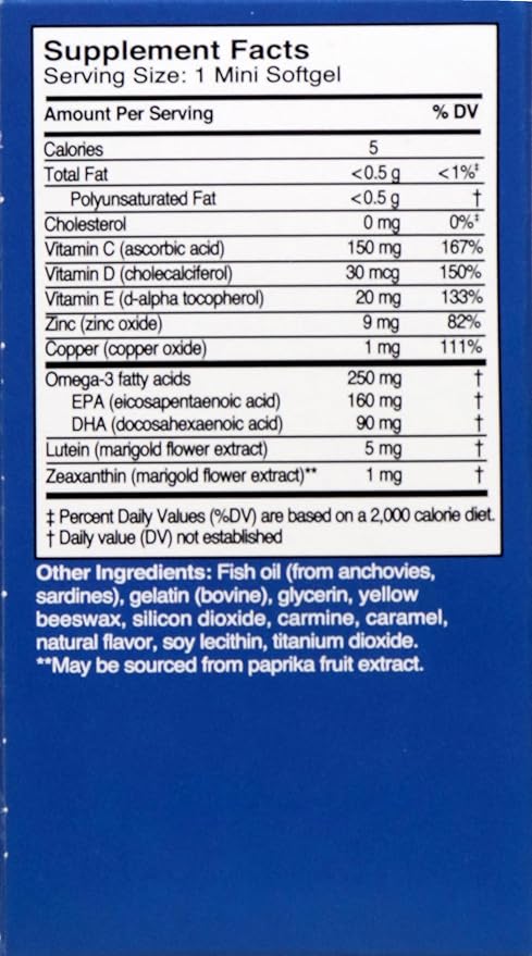 Rite Aid Eye Health Adult 50+ Dietary Supplement Mini Softgel - 50 ct