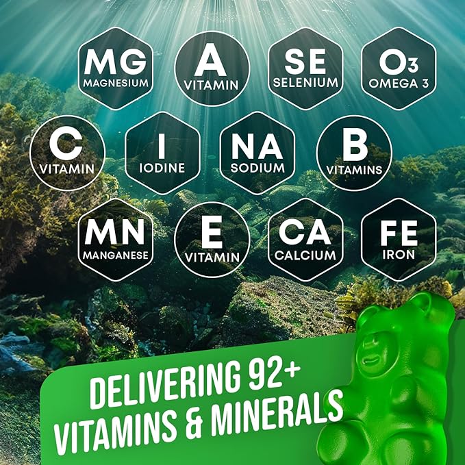 Quercetin Gummies + Irish Sea Moss Gummies - Immune Support Gummies - Irish Sea Moss Bladderwrack Burdock Root & Quercetin with Vitamin C - 60 Seamoss Gummies, 60 Quercetin with Zinc Gummies