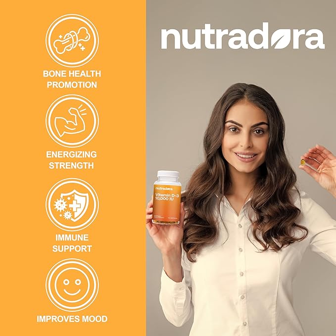 D3 Vitamin 10000 IU Softgels 250 MCG - Vitamin D Supplements for Women and Men with Immune Support & Bone Health, Non-GMO, Olive Oil, 90 Softgel Capsules