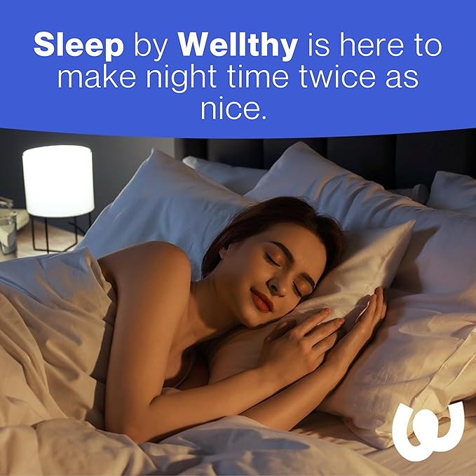 Wellthy Night Time Thermogenic - Vitamin B6, Ashwagandha & Melatonin - Nighttime Thermogenic for Women - Belly Thermogenic - Natural Weight Loss Supplements for Women, 60ct