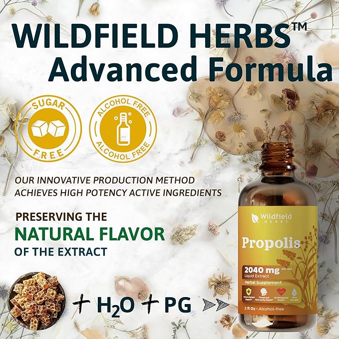 4 oz. Dried Nettle Leaf Tea Ortiga Planta Nettle Herb Bulk Stinging Nettle Leaf Herb Tea (Urtica dioica) & Propolis Extract Drops - Propolis Tincture 2040mg Liquid Herbal Supplement - 2 Oz, Pack of 1