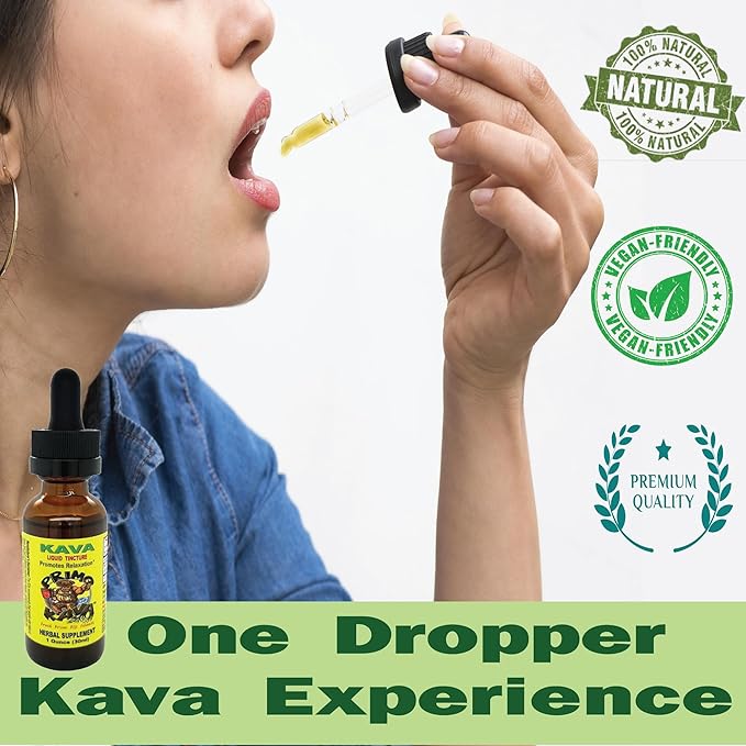 Drops | Natural Kava from Fiji | Fast Acting Kava Root Extract for Calming & Relaxation | 50 mg Potent Kavalactones | 1 oz