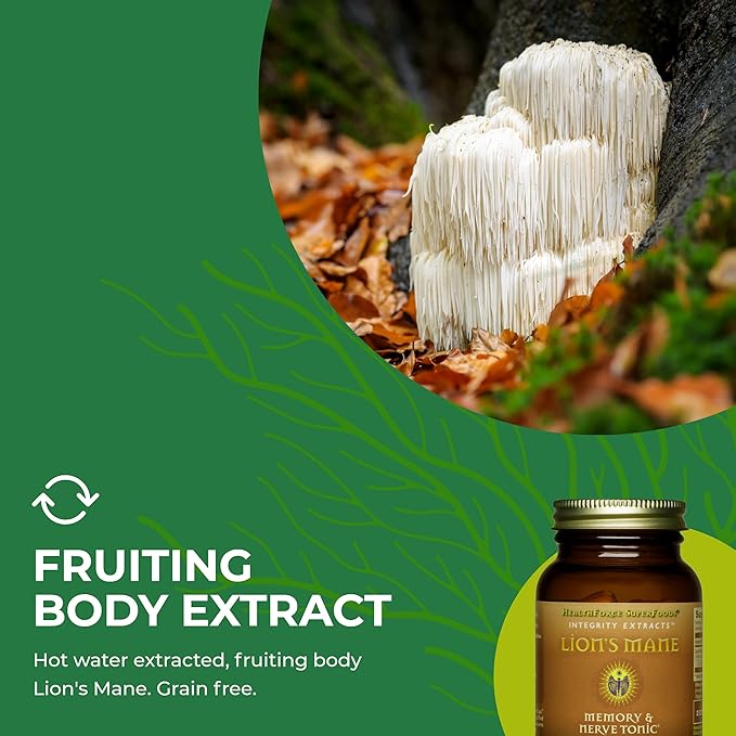 HealthForce SuperFoods Integrity Extracts Lion's Mane – Capsules - 90 Vegan Capsules