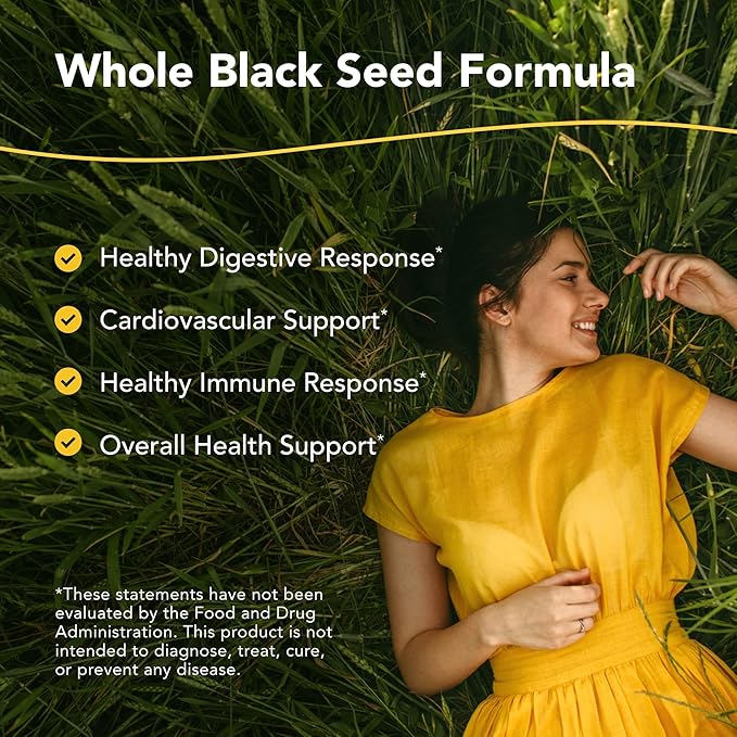 NORTH AMERICAN HERB & SPICE Black Seed Plus - 90 Vegi Capsules - Mediterranean Black Seed & Cumin Spice Complex - Heart Health, Immune & Digestive Support - 45 Servings