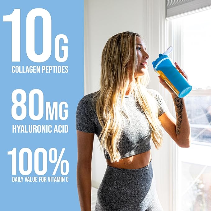 Rule 1 Collagen Peptides Powder - Hydrolyzed Bovine Collagen, Hyaluronic Acid, and Vitamin C. Supports Hair, Skin, & Nails (50 Servings, Unflavored)
