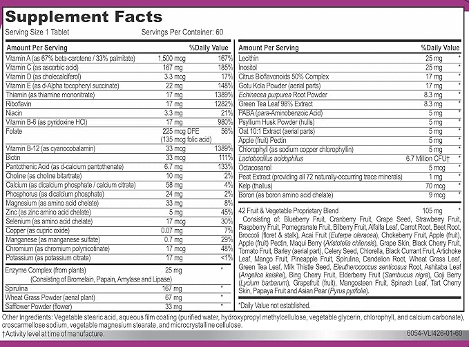 Hybrid Nutraceuticals MiracleMulti Women Multivitamin with Probiotics, Biotin, Folic Acid, Enzymes + Fruit & Vegetable Blend - Immune Support, Heart Health, Energy: 60 Servings (Non-GMO) (2)