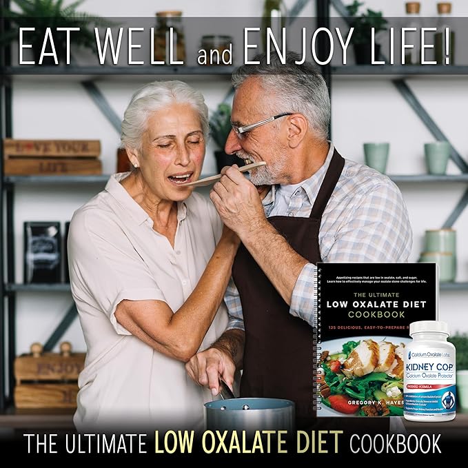 Kidney COP Calcium Oxalate Protector 120 Capsules, Patented Kidney Support for Calcium Oxalate Crystals, Stop Recurrence (Starter Pack - 1 Btl (120 Caps) and 1 Ultimate Low Oxalate Diet Cookbook)