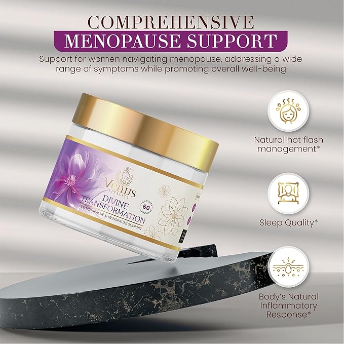 Black Cohosh for Menopause Hot Flashes – Maca Root & Holy Basil Supplement for Hormone Balance – Chasteberry, Rhodiola, Valerian Root, Saw Palmetto, and Red Clover for Natural Menopause Relief