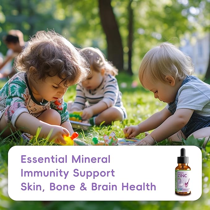 Nature's Nutra Happy Zinc, Premium Liquid Zinc for Baby, Infant, Kids and Children, TRAACS Chelate Zinc, High Bioavailability, Non-GMO, Kosher, 2 Fl. Oz (60ml)