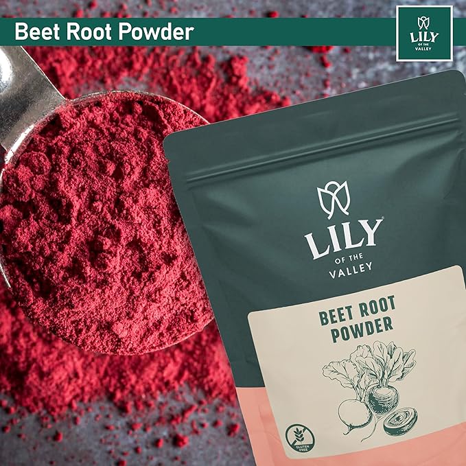 LILY OF THE VALLEY Beet Root Powder - Plant-Based Superfood Powder for Cooking, Baking & Smoothies - Natural Nitric Oxide Source - Vegan & Gluten-Free - Packed in Resealable Pouch (8oz, 226g)
