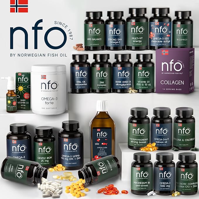 NFO Omega Krill Oil - Dual Marine Complex + Natural Antioxidant Astaxanthin | with Phospholipids | Premium Norwegian Formula 60 Capsules