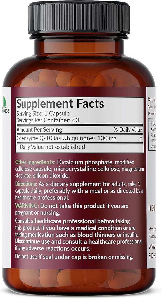 Futurebiotics CoQ10 100 MG Cellular Energy Production, 60 Vegetarian Capsules