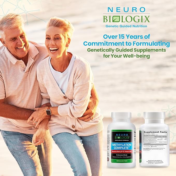 Methylation Complete - Methylated B Complex Vitamins to Aid Over 200 Body Processes - Methyl B Complex to Support Energy, Cell Function & Immunity - Enhanced Absorption with Methyl B12 B6 & Folate