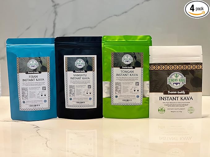 Micronized Instant Kava Powder- Sample Pack (4 Pack of 4oz)