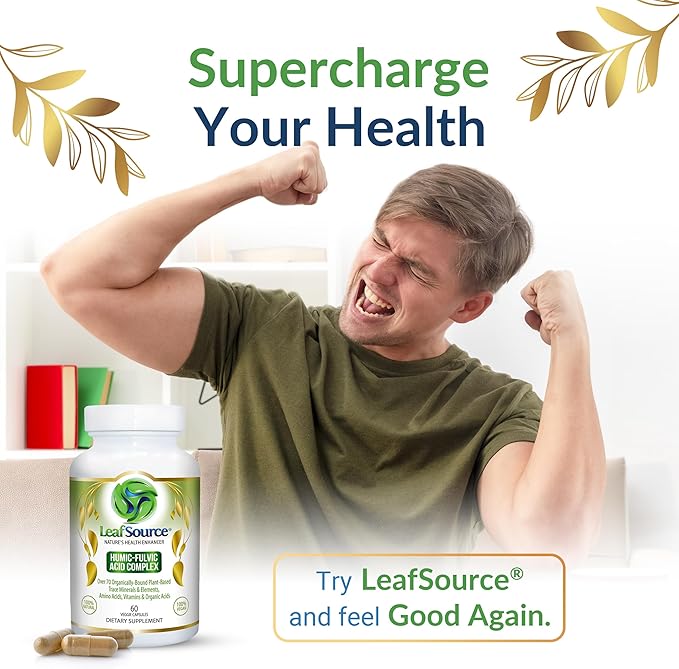Humic Fulvic Acid 60 vcap 77 Trace Minerals Electrolytes Collagen Vitamins Superior Humic to Fulvic Ratio More Energy Better Gut Health Joint Health Hydration Nutrient Absorption