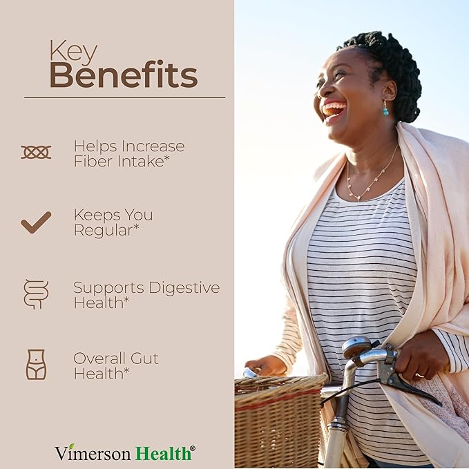 Psyllium Husk Powder Capsules. Fiber Supplement for Digestive, Colon & Gut Health - Dietary Fiber Pills with Ginger Root to Help Keep You Regular. Antioxidant Support. Vegan, Non-GMO. 60 Capsules