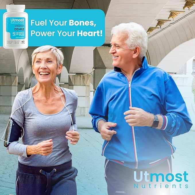 Vitamin D3 with K2-5000iu Vitamin D and 100 mcg Vitamin K Supplement in one Capsule for Maximum Bioavailability - Enhances Calcium Absorption for Cardiovascular, Immune and Bone Health (60 Capsules)
