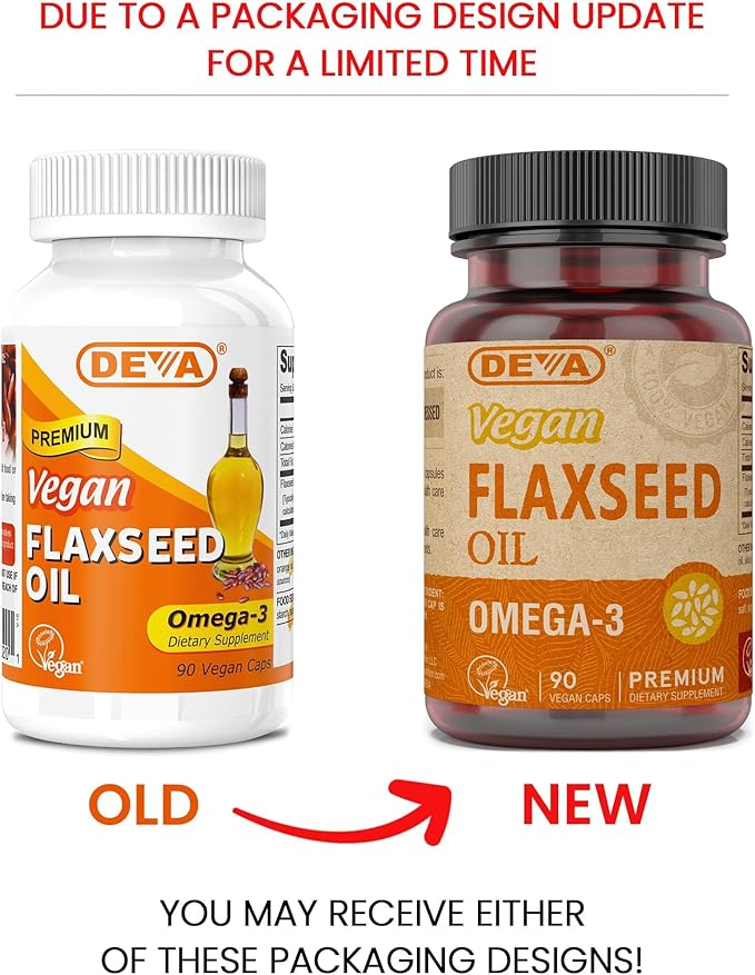 DEVA Vegan Flaxseed Oil - 90 Vcaps