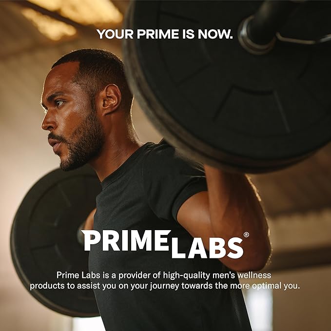 Prime Labs Tongkat Ali for Men - Plus Organic Black Maca Root and Tribulus Terrestris - Performance, Vitality, Energy - 60 Count