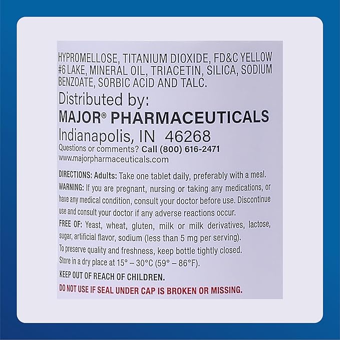 Major Stress Formula - High Potency Stress Formula Vitamins - Dietary Supplement - 60 Tablets (1 Pack)
