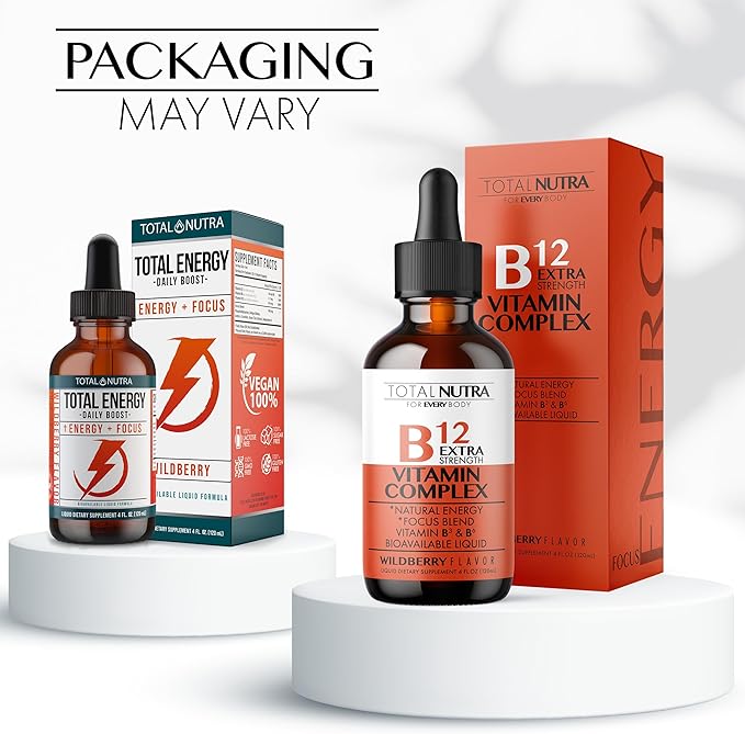 Extra Strength B Vitamin Drops- B Vitamins B12, B6, B3- Vegan and Non GMO- Instant Energy, Focus & Metabolism Support with Green Tea, Carnitine & Ginkgo Biloba- Alternative to B Complex Capsules – 2pk