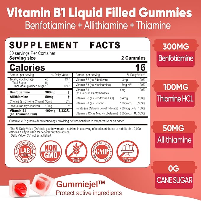 Vegan Omega3 Gummies +Vitamin B1 Gummies