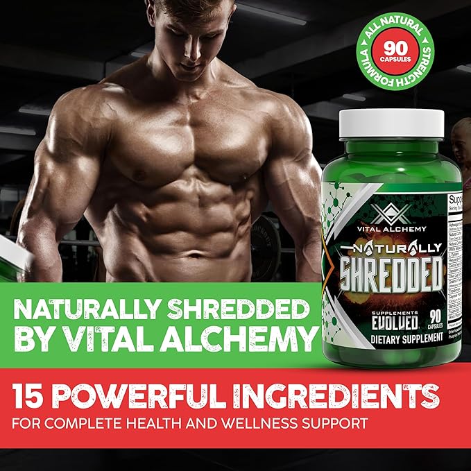 Vital Alchemy Naturally Shredded Ashwagandha Supplement for Men & Women with KSM-66, Theobromine, Dandelion, L-Tyrosine, Caffeine – Supports Mood, Cortisol, Keto & Weight Management – All-in-One