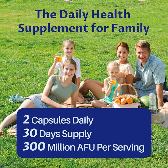 Akkermansia Probiotic, Boosts GLP-1, 300M AFU, Inulin Prebiotic Fiber - Gut Health Supplements for Men & Women (60 Capsules)